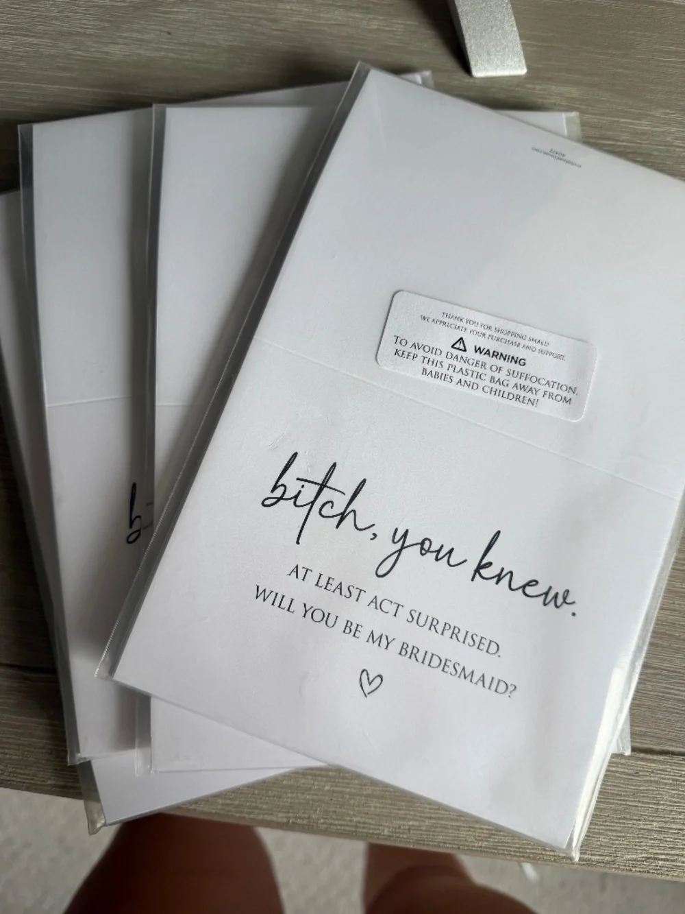 “B*tch you knew” Bridesmaid Proposal Cards